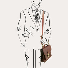 Load image into Gallery viewer, Tuscany Leather Black Leather Crossbody Bag
