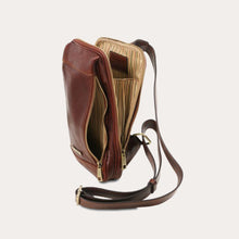 Load image into Gallery viewer, Tuscany Leather Brown Leather Crossover Bag
