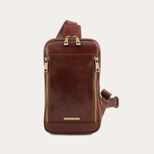 Load image into Gallery viewer, Tuscany Leather Brown Leather Crossover Bag

