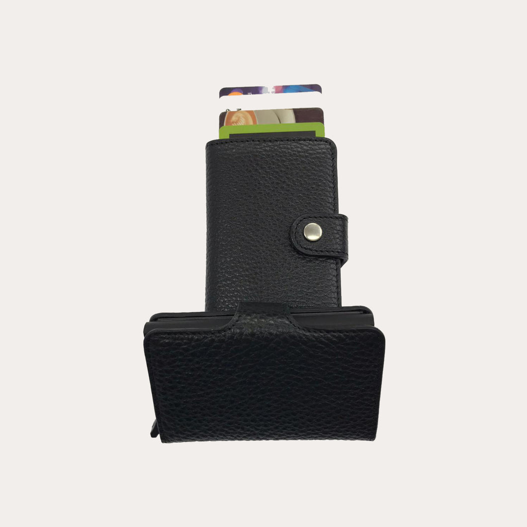 Black RFID Leather Wallet