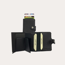 Load image into Gallery viewer, Black RFID Leather Wallet
