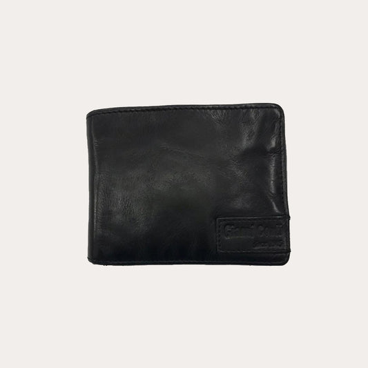 Gianni Conti Black Washed Leather Wallet-6 Credit Card Sections