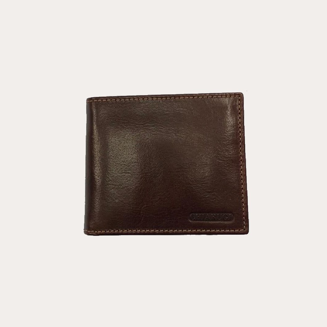 Chiarugi Maroon Leather Wallet-6 Credit Card/Coin Section