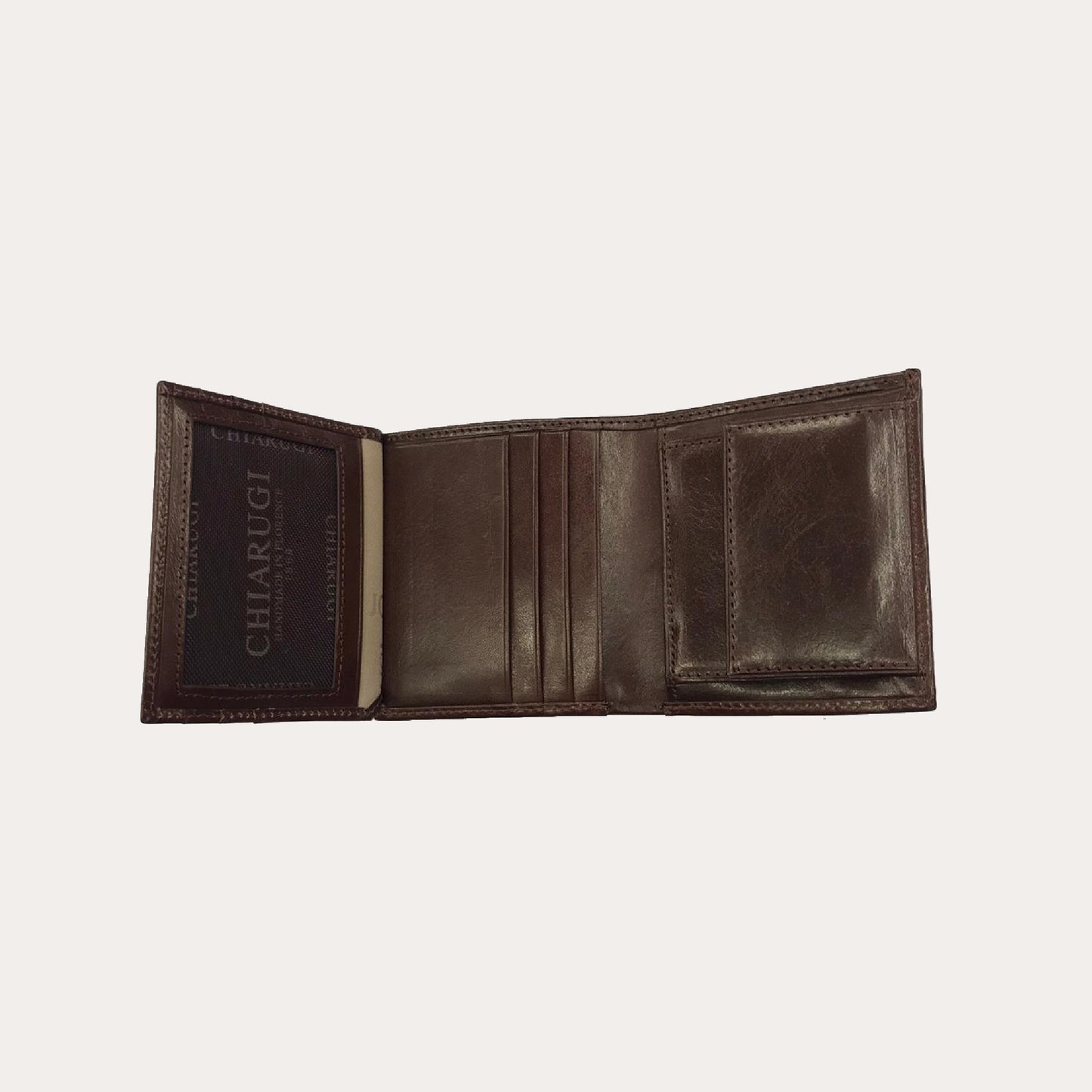 Chiarugi Maroon Leather Wallet-7 Credit Card/Coin Section