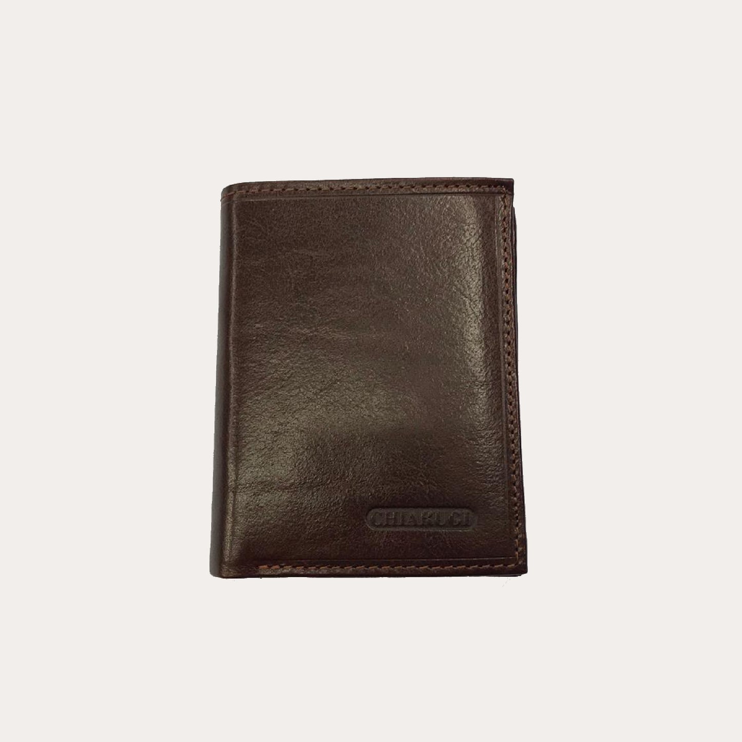 Chiarugi Maroon Leather Wallet-6 Credit Card/Coin Section
