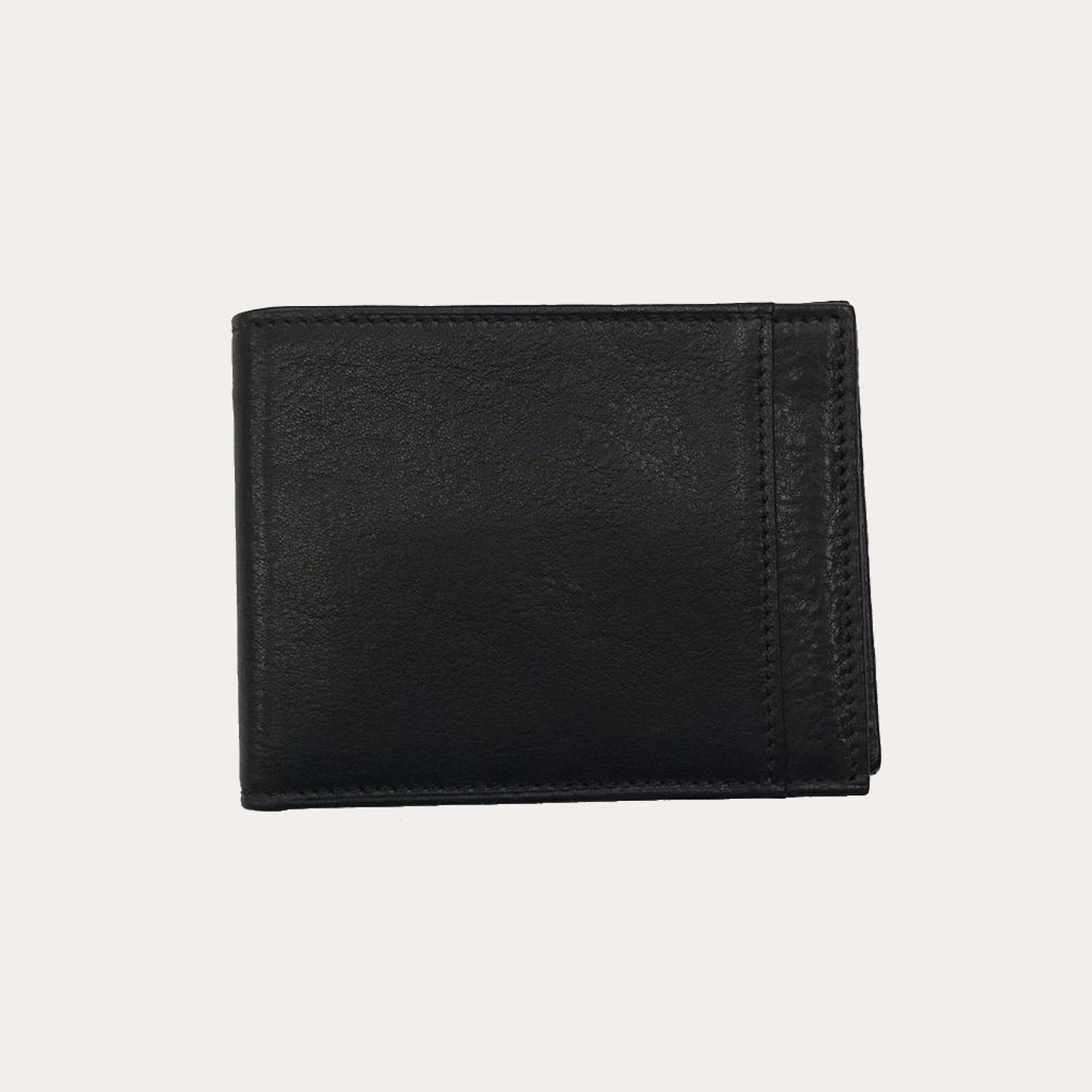 Black Vacchetta Leather Wallet-3 Credit Card/Coin Section