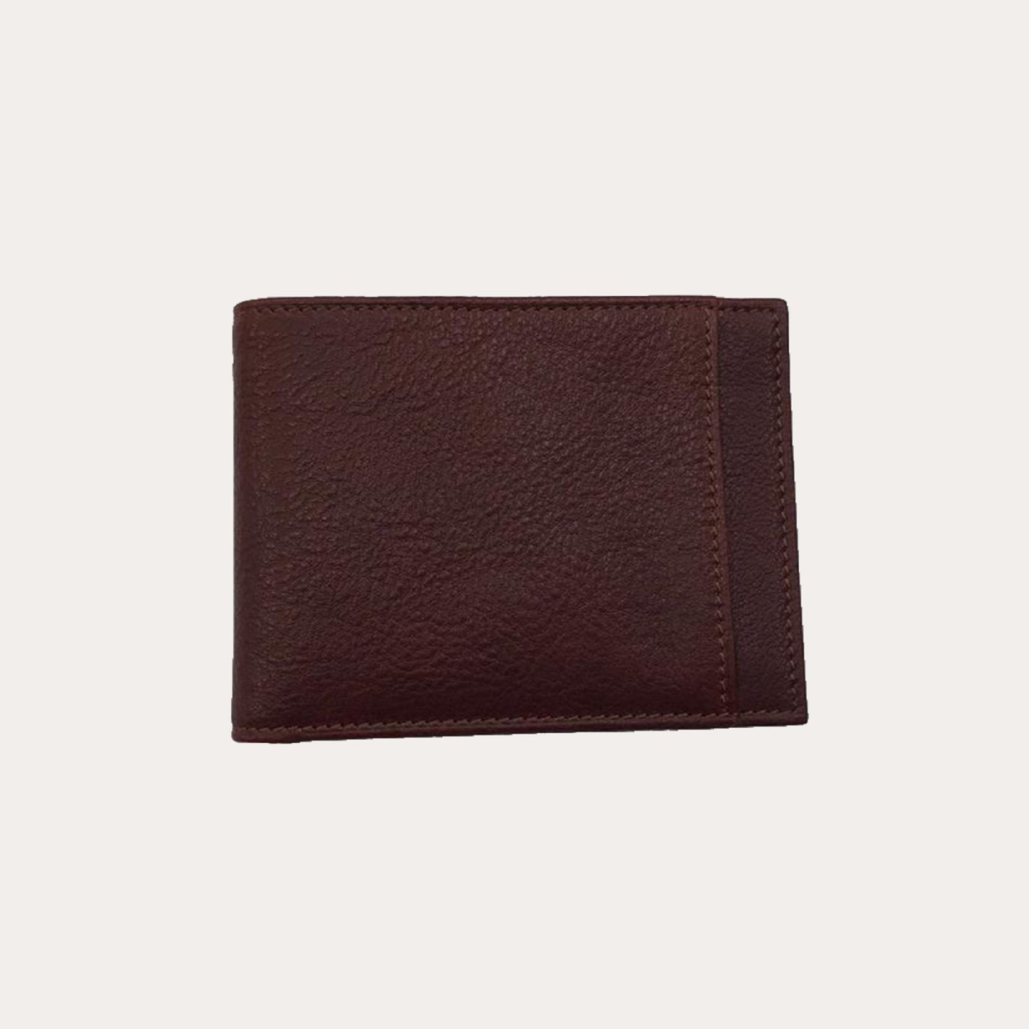 Maroon Vacchetta Leather Wallet-3 Credit Card/Coin Section