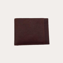 Load image into Gallery viewer, Maroon Vacchetta Leather Wallet-3 Credit Card/Coin Section
