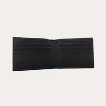 Load image into Gallery viewer, Black Vacchetta Leather Wallet-6 Credit Card Sections
