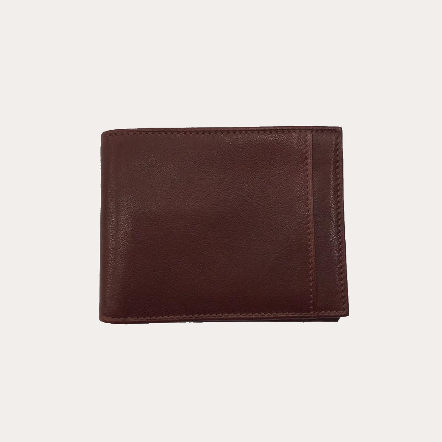 Maroon Vacchetta Leather Wallet-6 Credit Card Sections