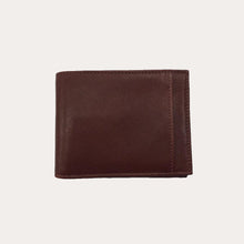 Load image into Gallery viewer, Maroon Vacchetta Leather Wallet-6 Credit Card Sections
