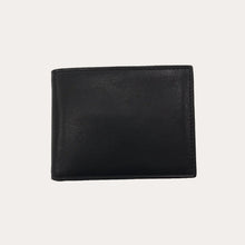 Load image into Gallery viewer, Black Vacchetta Leather Wallet-3 Credit Card/Coin Section
