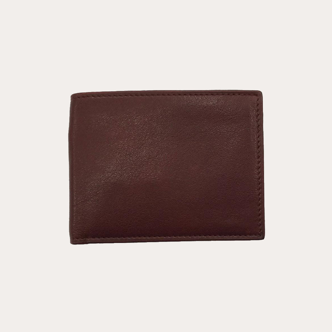 Maroon Vacchetta Leather Wallet