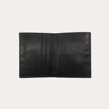 Load image into Gallery viewer, Black Vacchetta Leather Wallet-6 Credit Card Sections
