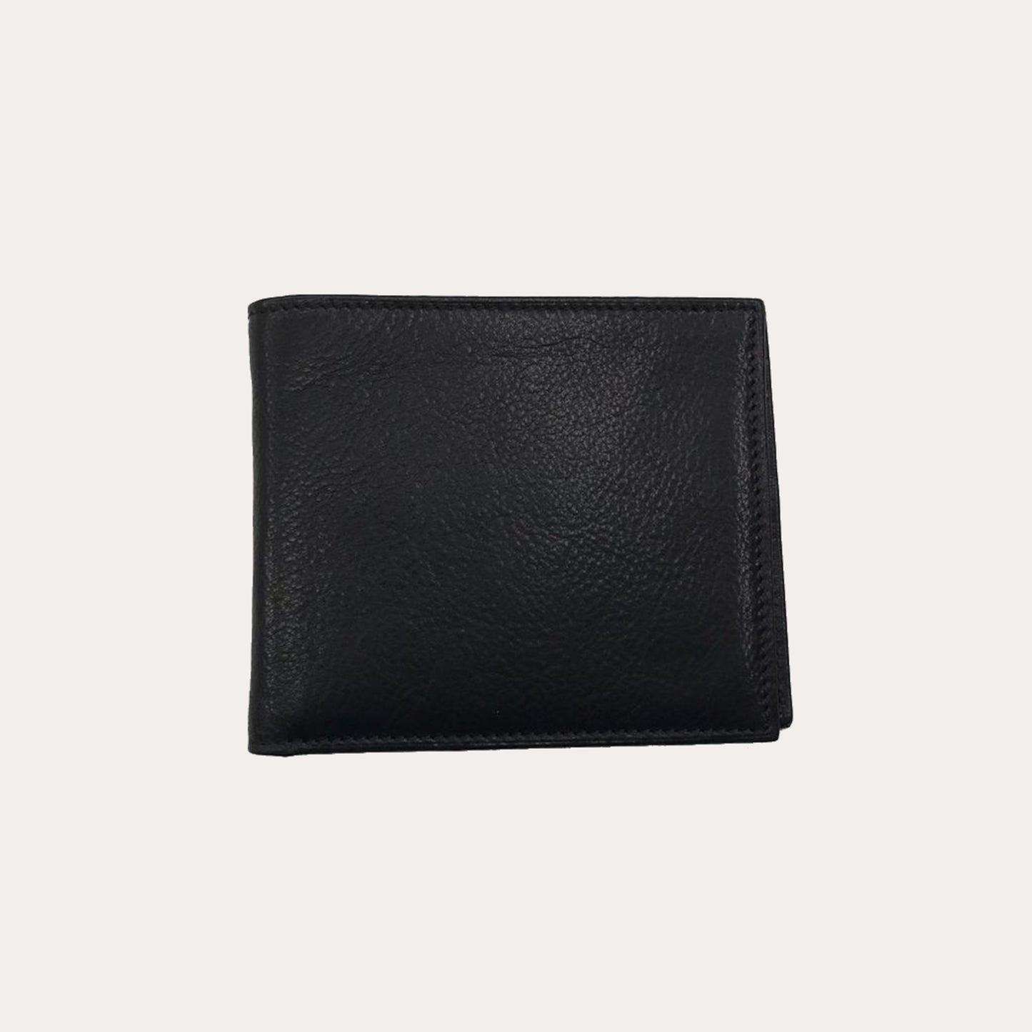 Black Vacchetta Leather Wallet-8 Credit Card Sections