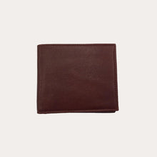 Load image into Gallery viewer, Maroon Vacchetta Leather Wallet-8 Credit Card Section
