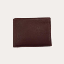 Load image into Gallery viewer, Maroon Vacchetta Leather Wallet-6 Credit Card Sections
