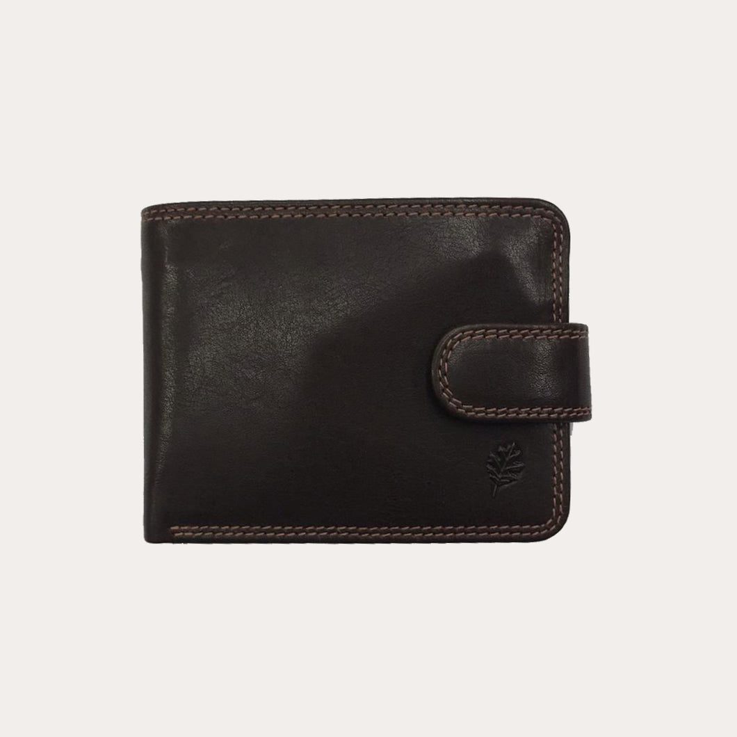 Brown Leather Wallet-7 Credit Card/Coin Section