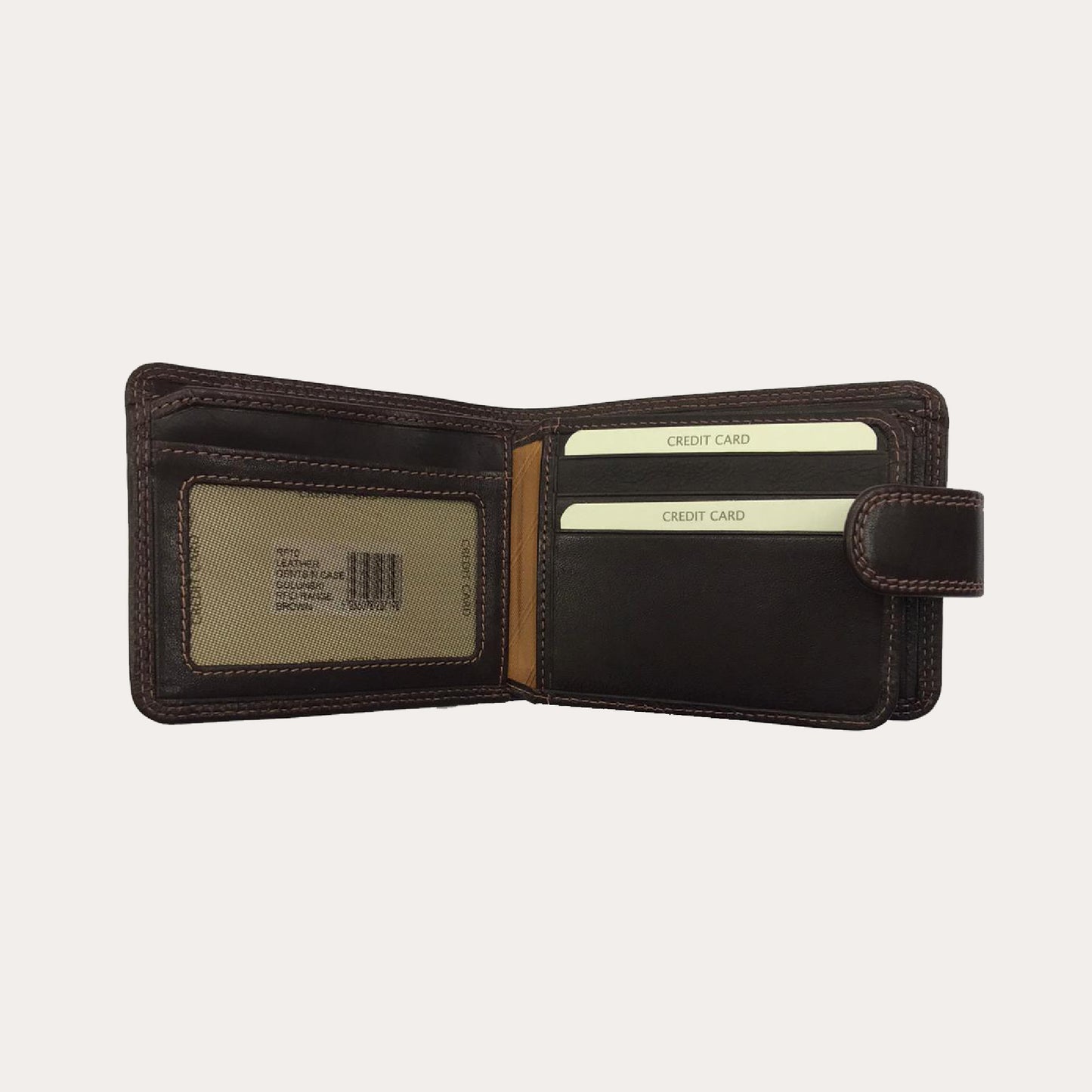 Brown Leather Wallet-7 Credit Card/Coin Section