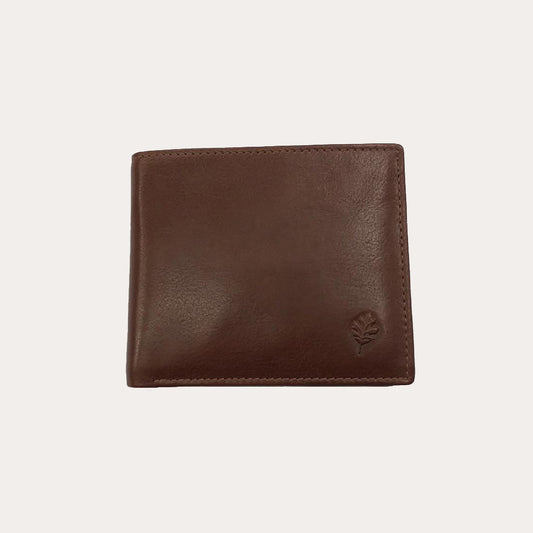 Tan Leather Wallet-12 Credit Card Sections