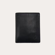 Load image into Gallery viewer, Black Leather Wallet-8 Credit Card Sections
