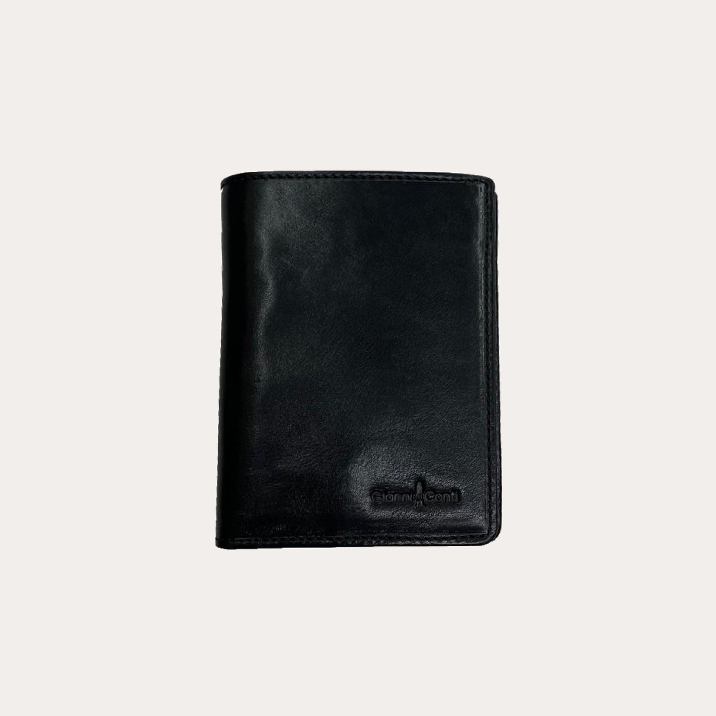 Gianni Conti Black Leather Wallet-6 Credit Card Sections