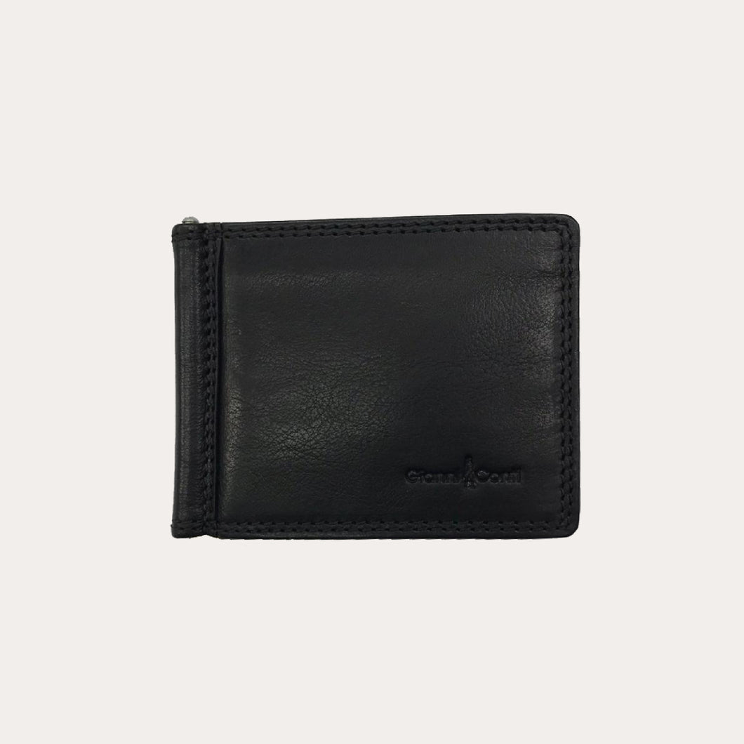 Gianni Conti Black Leather Wallet-8 Credit Card Sections