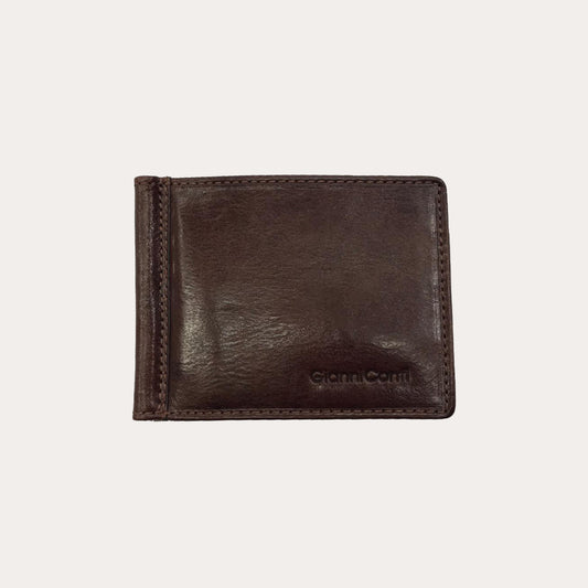 Gianni Conti Brown Leather Wallet-8 Credit Card Sections