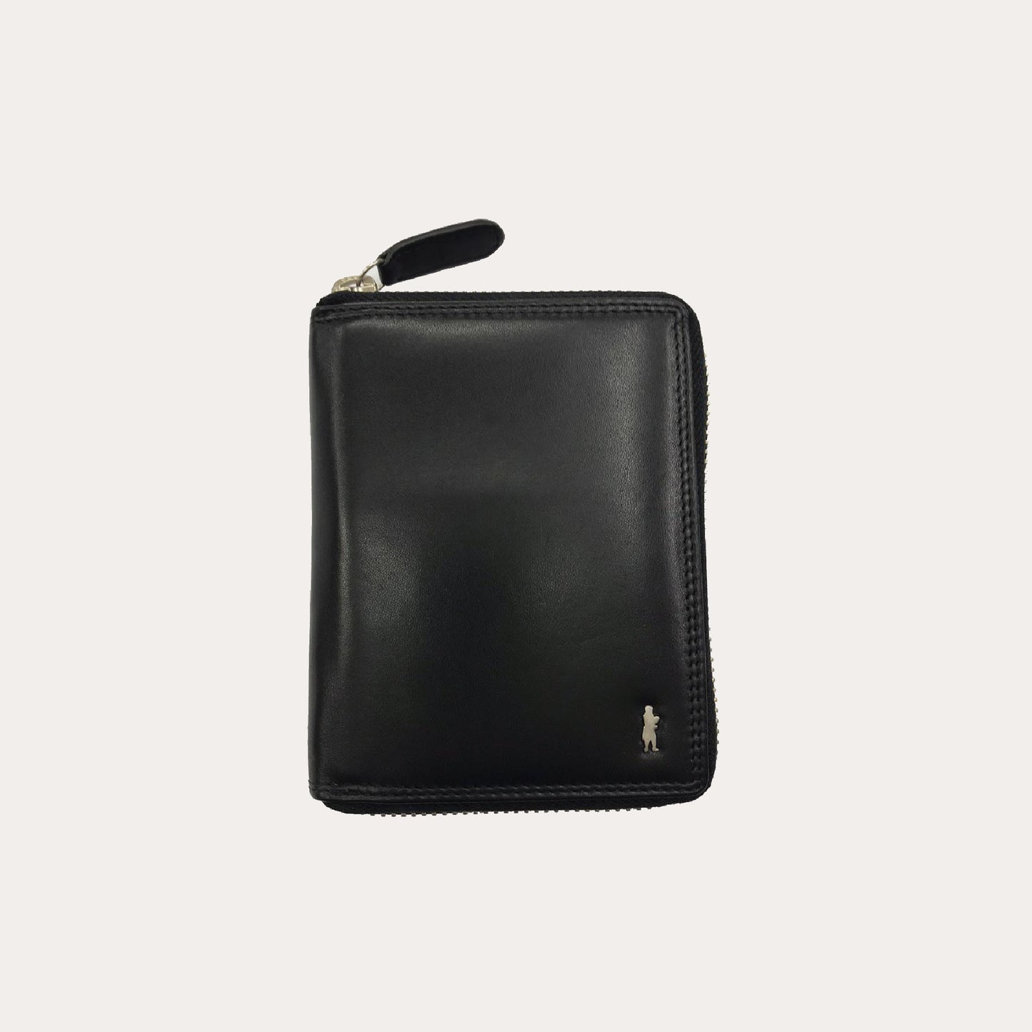 Gianni Conti Black Leather Wallet-8 Credit Card/Coin Section