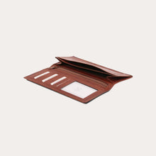 Load image into Gallery viewer, Tuscany Leather Vertical 2 Fold Dark Brown Leather Wallet
