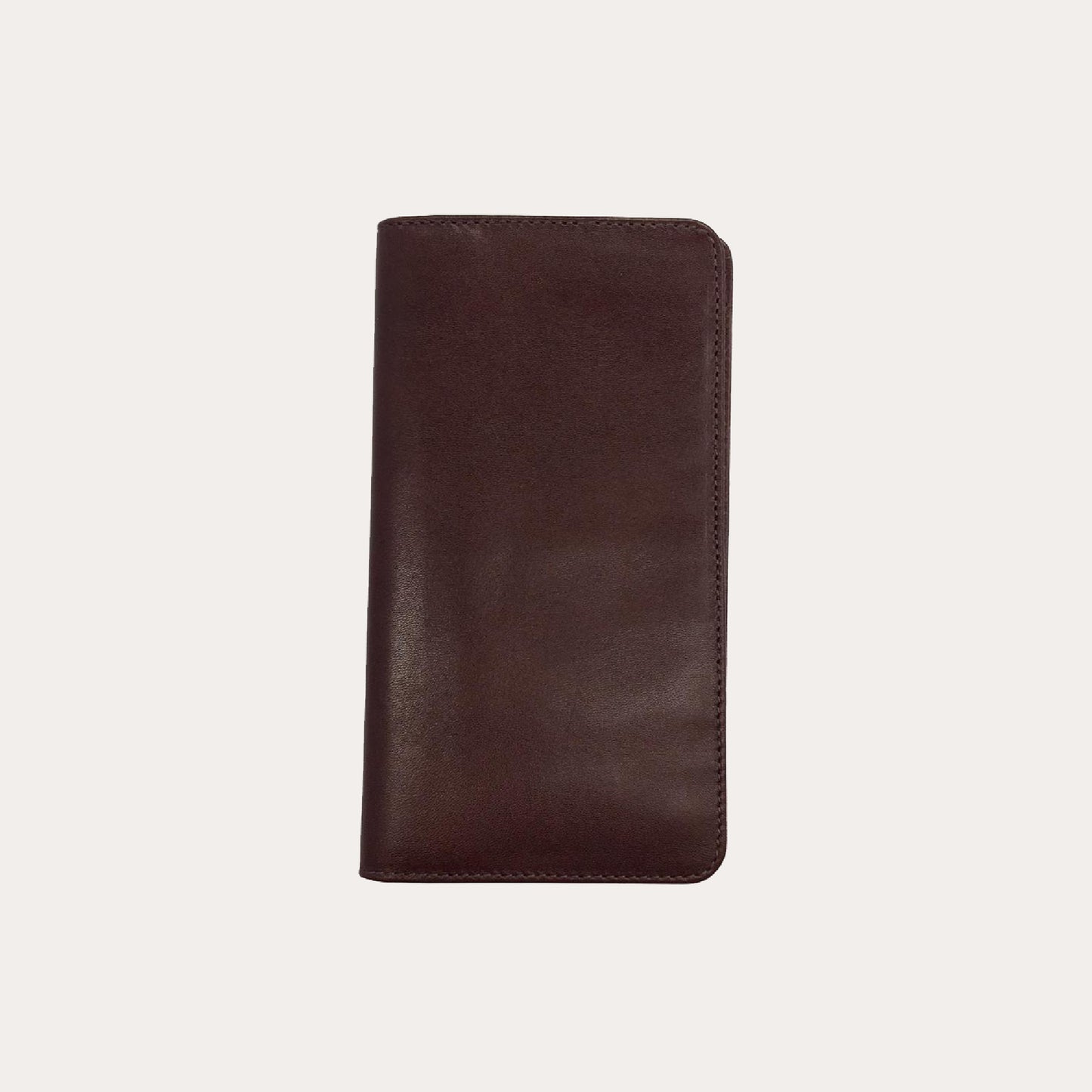 Long Maroon Leather Wallet-5 Credit Card Sections