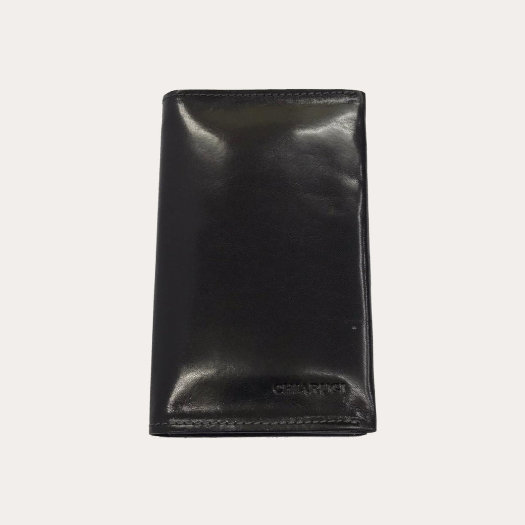 Chiarugi Black Leather Phone Holder Wallet