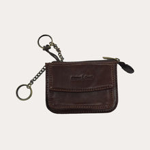 Load image into Gallery viewer, Gianni Conti Brown Leather Zipped Keyring
