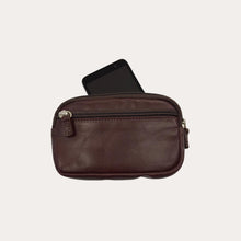Load image into Gallery viewer, Maroon Leather Belt Pouch
