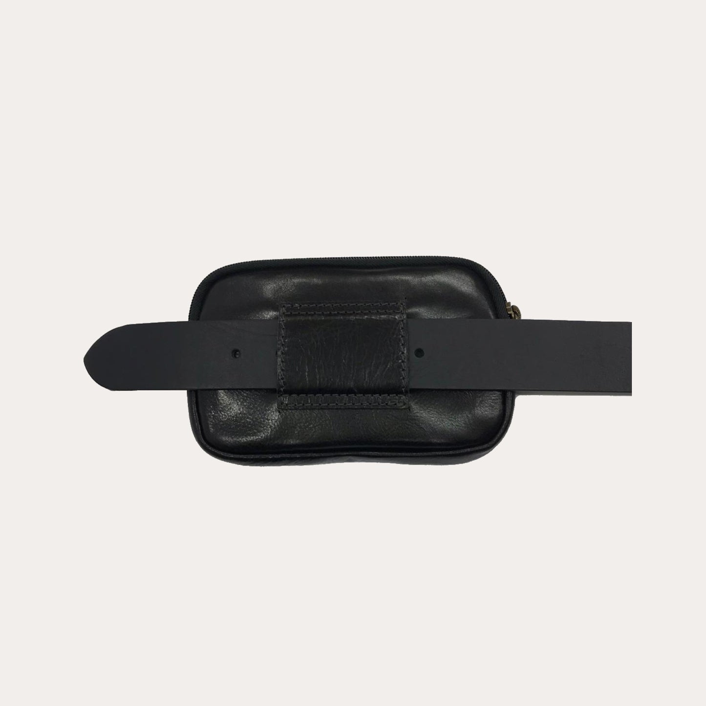 Black Leather Belt Pouch
