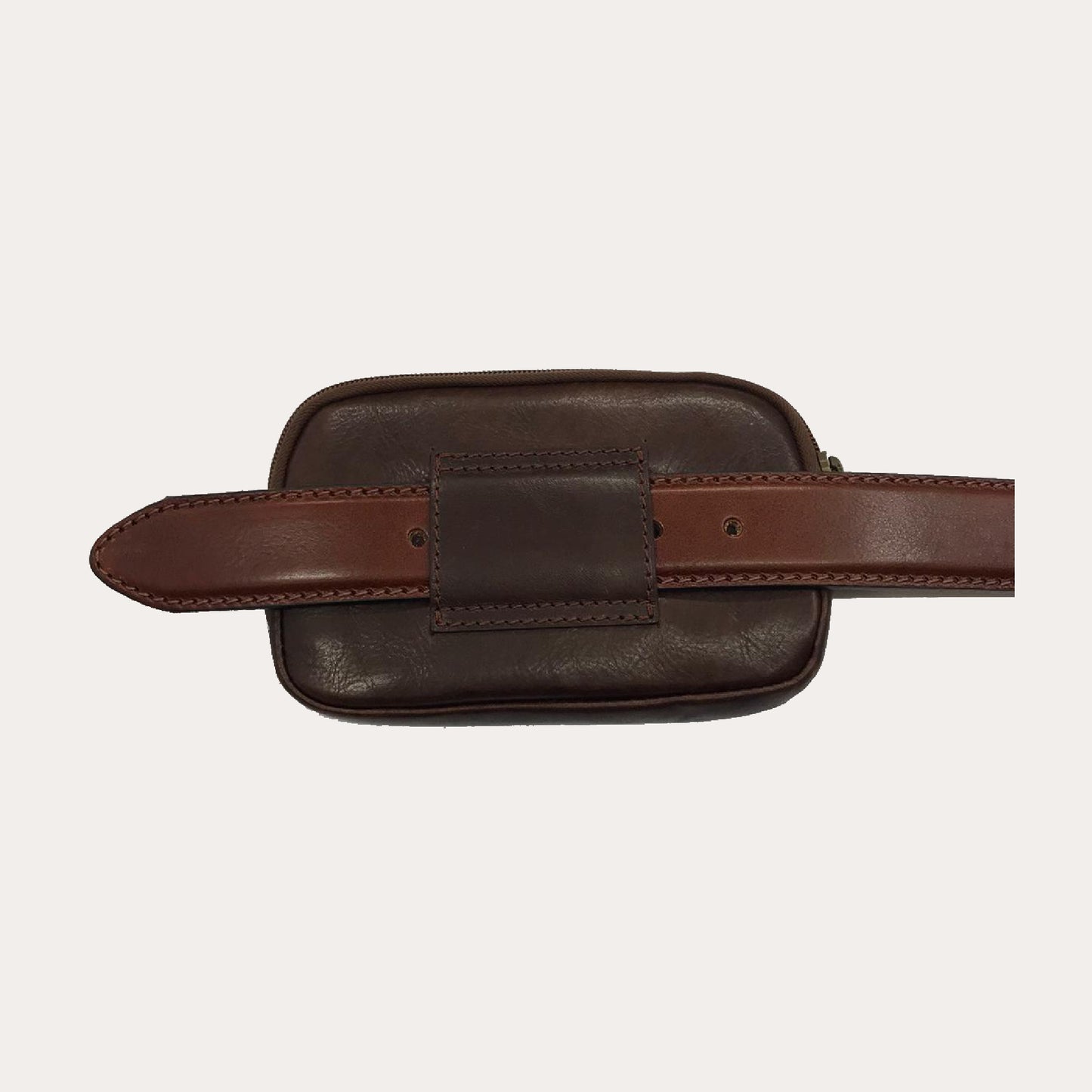 Dark Brown Leather Belt Pouch