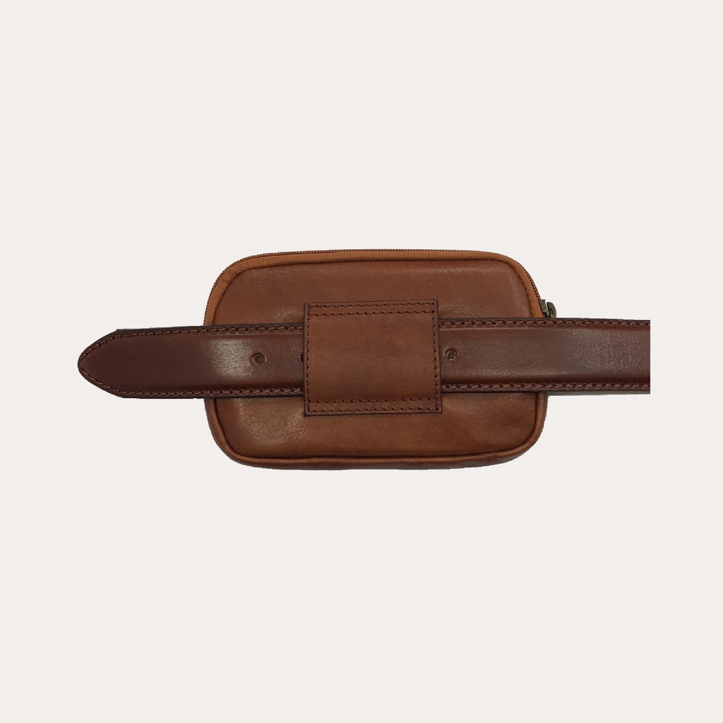 Tan Leather Belt Pouch