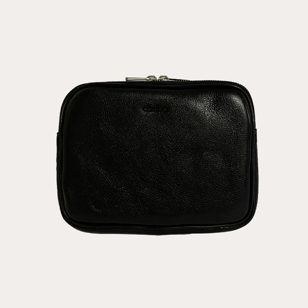Chiarugi Black Leather Tidy Bag