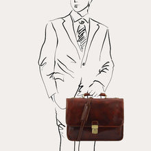 Load image into Gallery viewer, Tuscany Leather Brown Leather Briefcase
