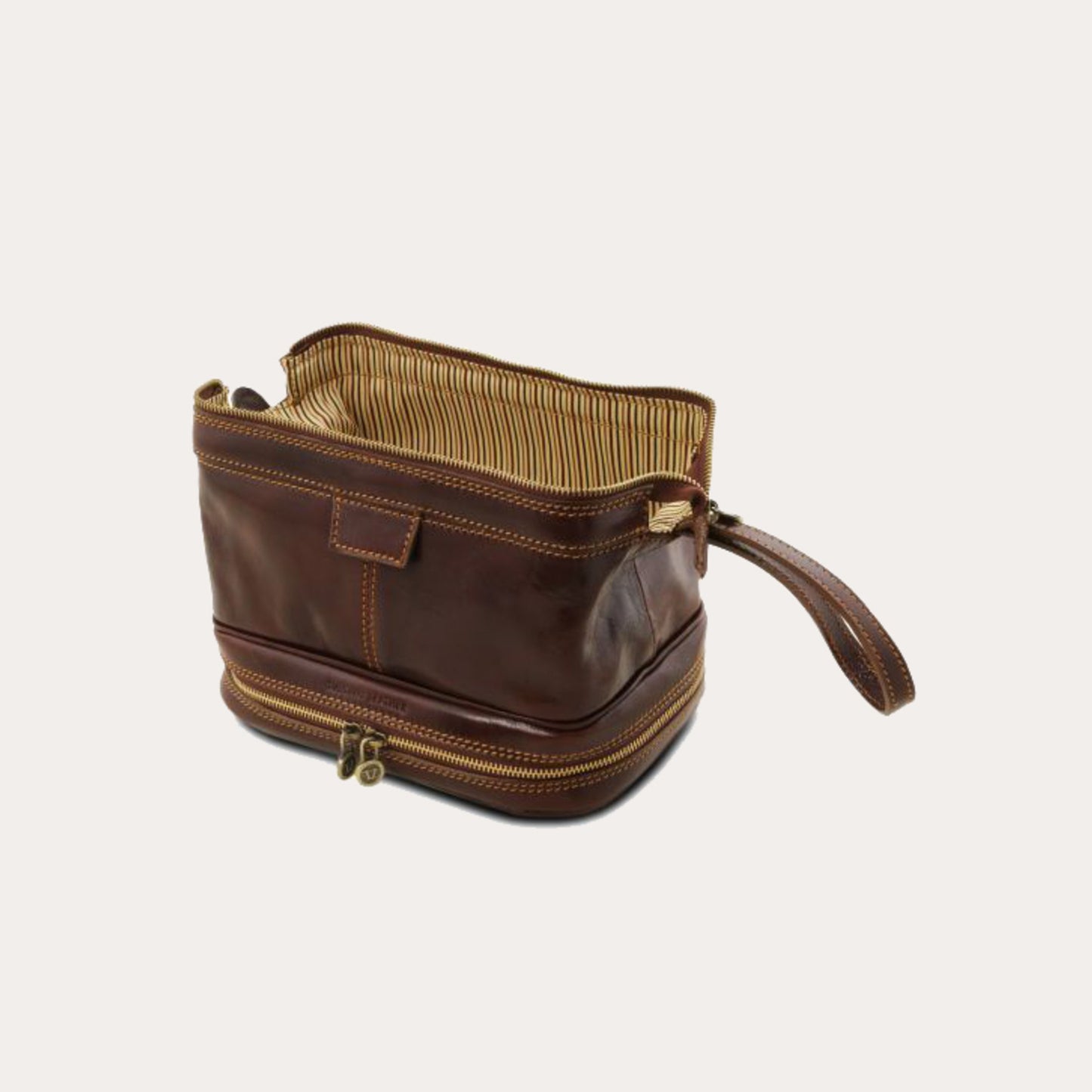 Tuscany Leather Brown Leather Washbag