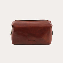 Load image into Gallery viewer, Tuscany Leather Brown Leather Washbag-Large Size
