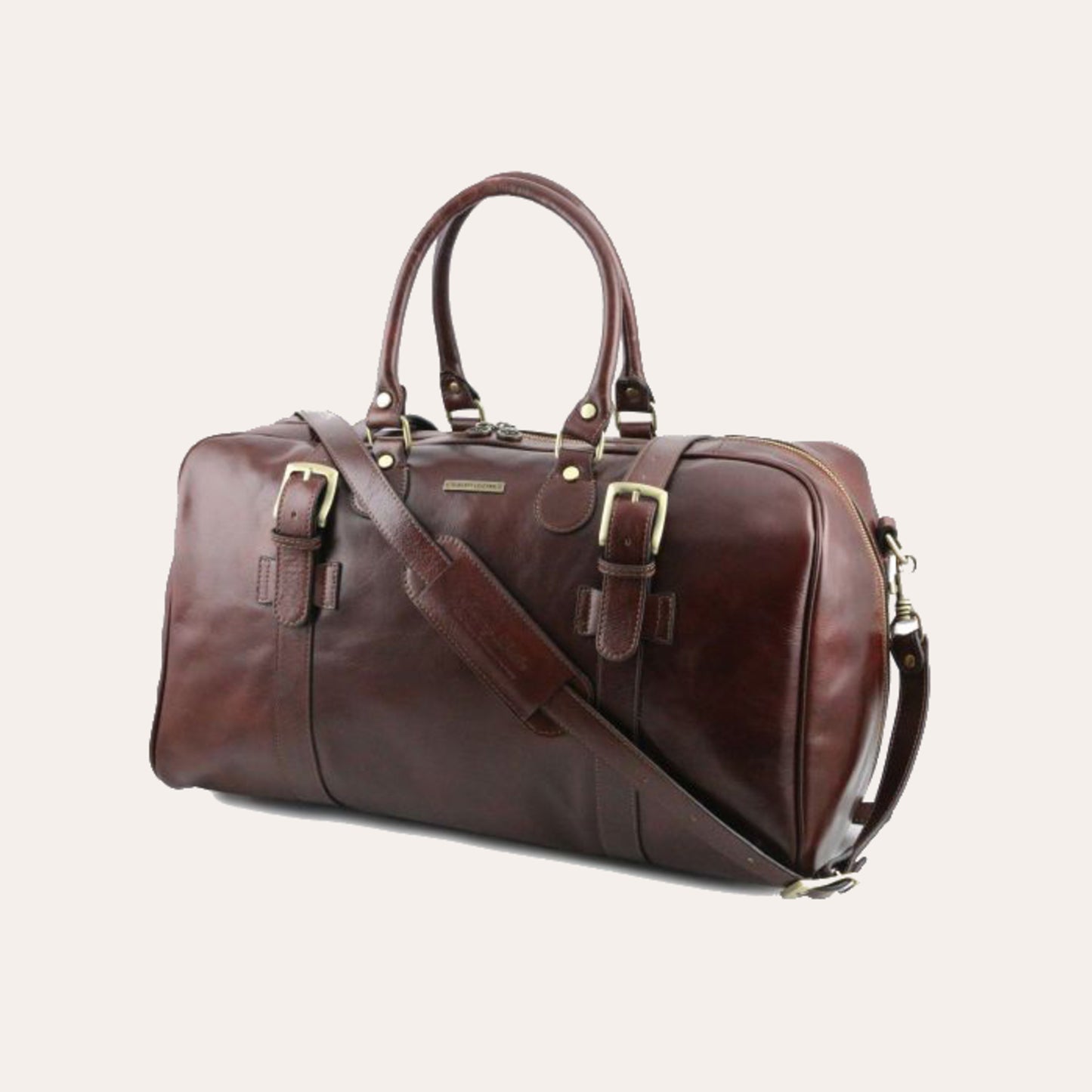 Tuscany Leather Brown Leather Travel Bag-Large Size