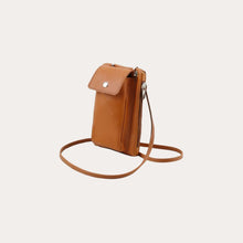 Load image into Gallery viewer, Tuscany Leather Brown Leather Cellphone Holder Mini Cross Bag
