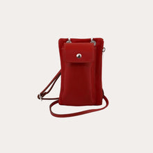 Load image into Gallery viewer, Tuscany Leather Red Leather Cellphone Holder Mini Cross Bag
