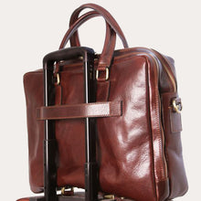 Load image into Gallery viewer, Tuscany Leather Brown Leather Laptop Briefcase
