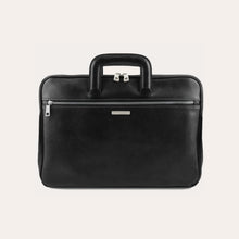 Load image into Gallery viewer, Tuscany Leather Black Document Leather Briefcase
