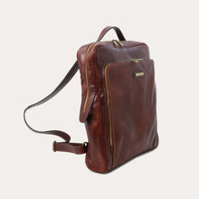 Load image into Gallery viewer, Tuscany Leather Brown Leather Laptop Backpack
