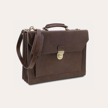 Load image into Gallery viewer, Tuscany Leather Black Leather Briefcase
