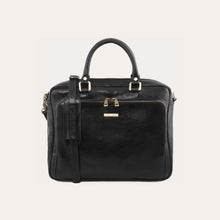 Load image into Gallery viewer, Tuscany Leather Black Leather Document Briefcase
