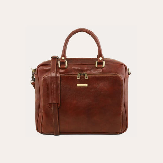 Tuscany Leather Brown Leather Document Briefcase